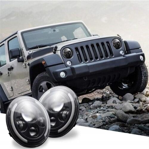 150W H4 12V Motorcycle Headlight 7 Inch Round LED Headlight For Jeep Wrangler JK CJ Land Rover Defender Motorcycle Headlamp