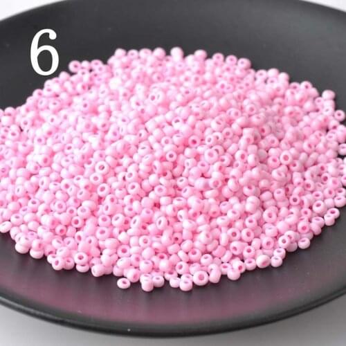 16g 1000pcs 2mm 12/0 Light Pink Round Opaque Loose Spacer Beads Cezch Glass Seed Bead Handmade Jewelry Making DIY Garment Bead