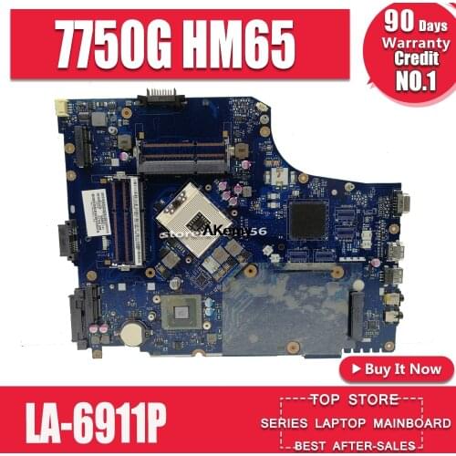 7750G motherbaord For Acer aspire laptop motherboard 7750 7750G MBRN802001 P7YE0 LA-6911P 3AMFG HM65 original 100% tested
