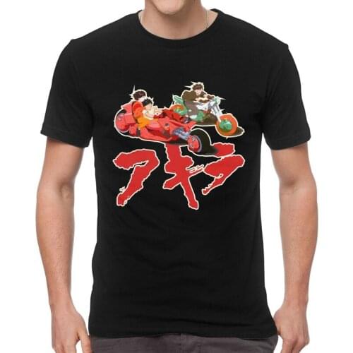 Anime Akira T Shirt Men Short Sleeve 100% Cotton T-shirt Shotaro Kaneda Neo Tokyo Tee Tops Harajuku Tshirt Gift