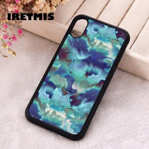 Iretmis 5 5S SE 2020 phone cover cases for iphone 6 6S 7 8 Plus X Xs Max XR 11 12 Mini Pro Soft Silicone TPU Tie Dye Cammo Aquas