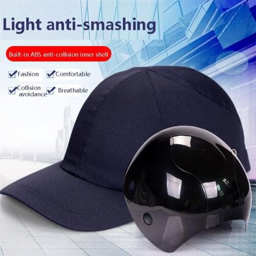 CK Tech. Breathable Helmet Light Anti-collision Protection Baseball Cap Liner ABS Shell Bump Cap Workshop Bicycle Safety Helmets
