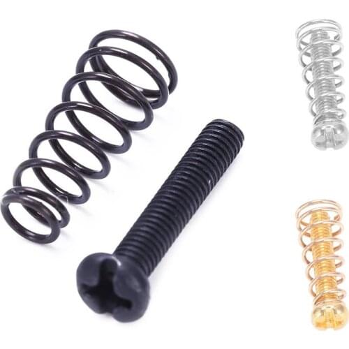 6 Pcs Electric Guitar Tremolo Bridge String Saddles Mount Adjust Conical Spring and Screws