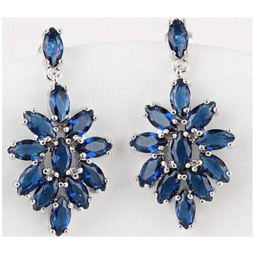 Europe dinner ice flower collection earrings bride earrings AAA CZ stud earrings