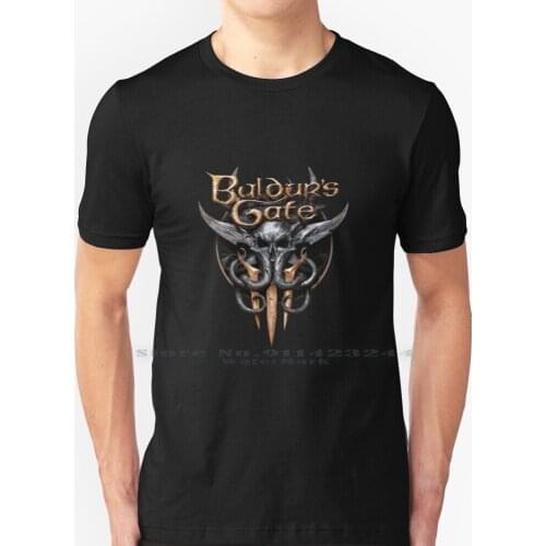 Baldurs Gate 3 T Shirt 100% Pure Cotton Baldurs Gate Rpg Role Play Videgame 3 Three Creative Trending Vintage Cool Gift Euro