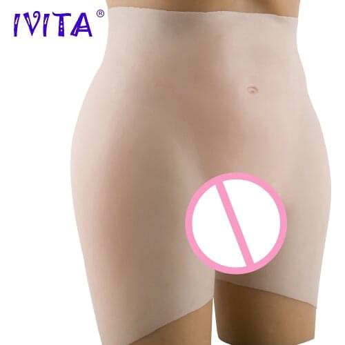 IVITA Hot Sale Realistic Silicone Vagina Transgender Silicone Buttocks Enhancement Fake Vagina For Crossdresser Shemale Panties