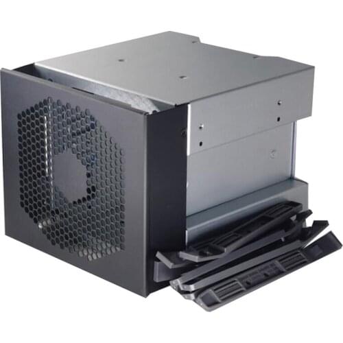 4-Bay Large Capacity HDD Hard Drive Cage Rack 5 Inch 3 x Optical Drive Bays to 3.5 Inch SAS SATA Hard Drive Tray Caddy