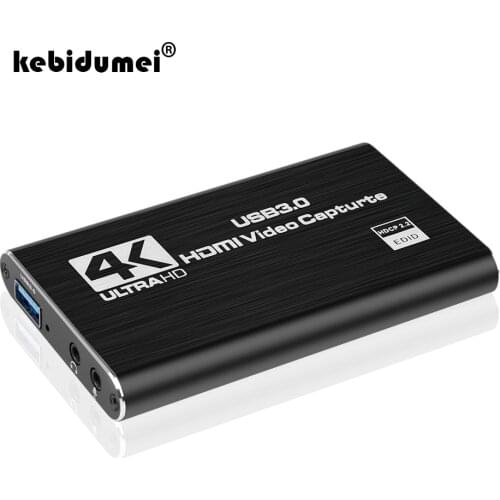 4K 1080P USB 3.0 Video Capture Card for Youtube OBS Live Streaming Plate Broadcast USB 2.0 HDMI-compatible Capture Card