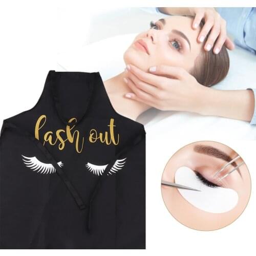 Fashion Eyelash Love Bronzing Cotton Apron Women Adult Bibs Home Cooking Baking Coffee Shop Cleaning Aprons Kitchen Accessories