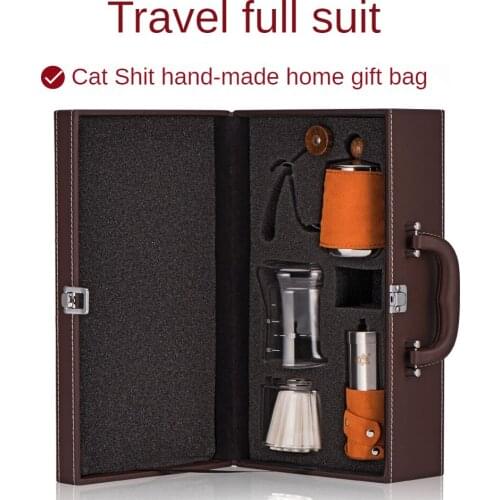 Empire Hand Punch Coffee Pot Set American Gift Boxed Coffee Set Fine Mouth Pot Coffee Grinder