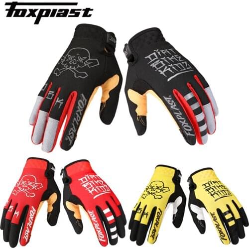 2021 new touch screen skull bike motorcycle mountain bike road downhill breathable thin wear-resistant warm gloves