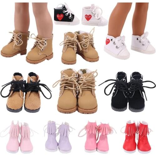 5.5 cm Length Doll Shoes Martin Boots For Paola Reina Doll Clothes 14 Inch 14.5 Inch Wellie ers Doll,Christmas Gift