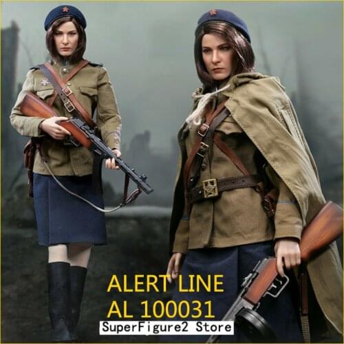 Alert Line AL100031 1/6 WWII Soviet Army Female Soldier Action Figure Model Toy Full Set Doll for Collection