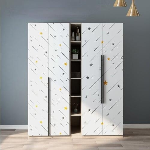 Durable Furniture Decorative Films Waterproof Nordic Wardrobe Cupboard Wall Stickers Self Adhesive Plakfolie Home Decor DK50DM