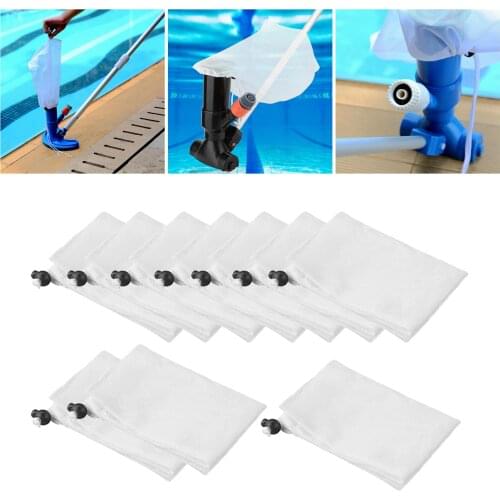 5.12 x 8.66 Inch Fine Mesh Bag Pull-N-Lock Cord Vacuum Pool Cleaner, Fits Leaf