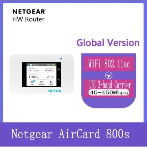 Unlocked Netgear AirCard 800s ac800s 450Mbps 3g 4g router lte mobile(4G LTE in Europe, Asia, Middle East and Africa)