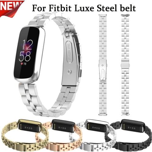 Fashion Watch Band Wristbands Replacement Bracelet Strap For Fitbit Luxe Stainless Steel Watch wrist for fitbit luxe Accessories