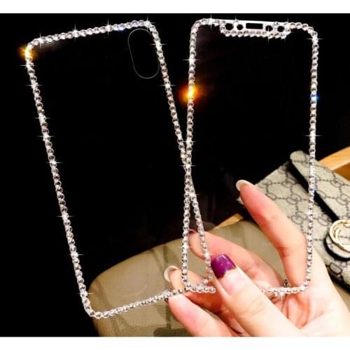 Luxury Diamond 9D protective glass For iPhone 11Pro MAX 6 6S 7 8 Plus glass For iphone 7 6 8 plus XR XS MAX 11 screen protector