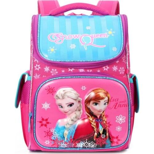 Disney Princess Frozen Elsa Anna Girls Backpack Orthopedic Children Backpack For School Snow Queen Nylon Students Girl Book Bags