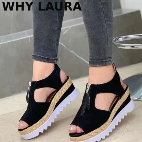 Summer 2021 Womens sandals Wedge sandals Plus-size 35-43 Sandals Flat sandals Womens Roman sandals Mujer toe sandals