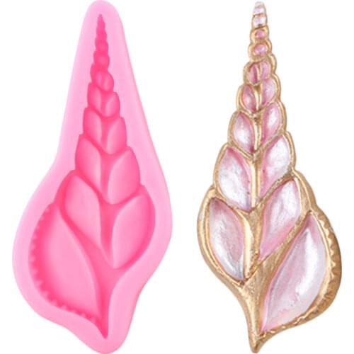 Sea Conch Silicone Mold DIY Cupcake Topper Fondant Molds Cake Decorating Tools Candy Clay Chocolate Gumpaste Moulds