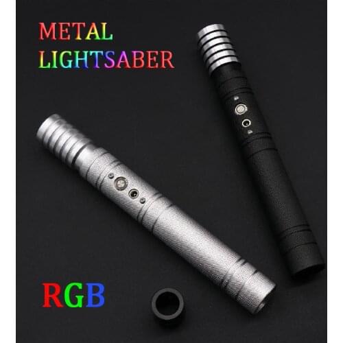Color Changing 11/YQ- Douling -100cmRGB New Laser Sword Toy Lightsaber Metal Hilt Force Fx Heavy Duel Stick Focus Locking
