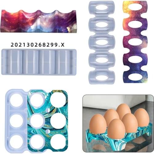 DIY Crystal Epoxy Resin Mold Egg Drink Storage Rack Silicone Mold Handcraft Kitchen Stroage Box Casting Mould Making Home Decor