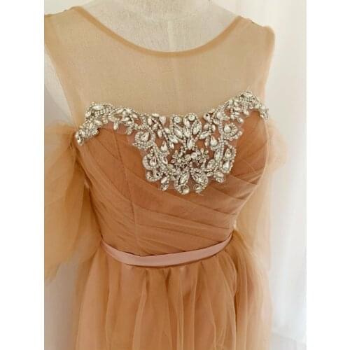 Heavy Bead Motif Applique Crafted Bead Motif Bodice Deluxe Bead Florals Applique For Haute Couture High End Bead Applique