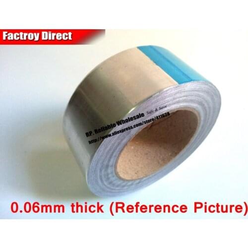 1 Roll 75mm * 40M *0.06mm Single Sided Adhesive Aluminum Foil Paper Tape for Electric Components Electromagnetic Radiation Mask