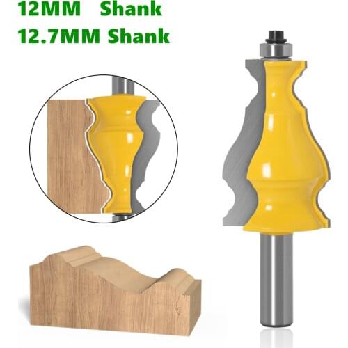 1pc 12.7mm 1/2 Inch Shank Large Picture Frame Molding Router Bit Line Knife Woodworking Mold Milling Cutter For Wood