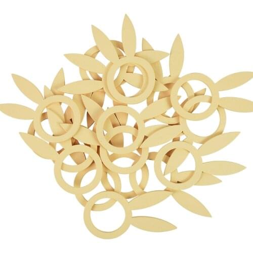 10pcs/Lot DIY Cute Rabbit Tissue Circle Handmade Wooden Bunny Napkin Ring Easter Decoration Home Hotel Festival Party Supplies