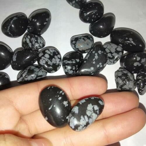 100g Snow Black Obsidian Tumbled Stone Irregular Polished Natural Rock Quartz Chakra Healing Decor Minerals Collection