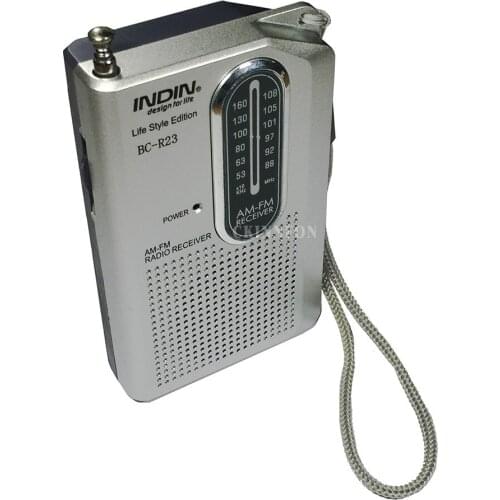 100Pcs/Lot BC-R23 Pocket Radio Telescopic Atnenna Mini AM/FM 2-Band Radio Receiver with Speaker Earphone Jack Music Player Gifts