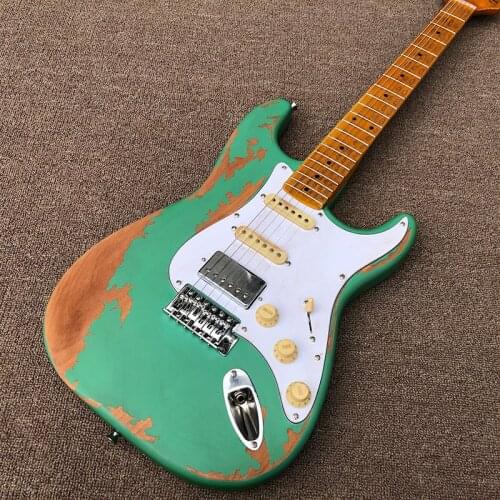 2020 High quality ST style electric guitar,relic-electric guitar,S-S-H pickup, free shipping