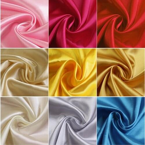 45x150cm Solid Satin Fabric Interlining Quilting Fabrics Cloth DIY Crafts Patchwork Needlework Dolls Bags Materials