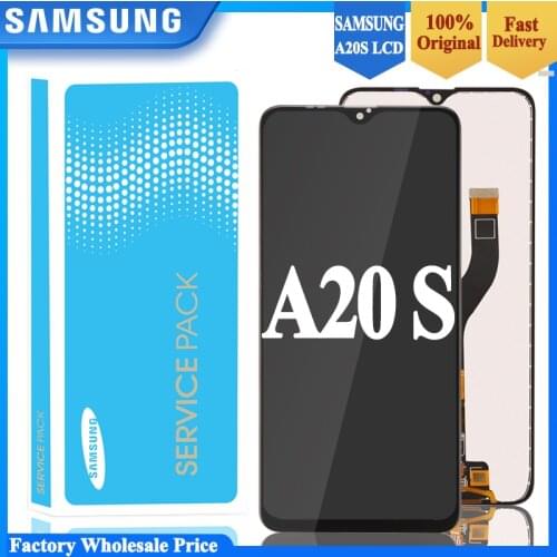 6.5" 100% Original Display for SAMSUNG Galaxy A20s LCD Touch Screen Digitizer With Frame Replacement on Module SM-A207F SM-A207G