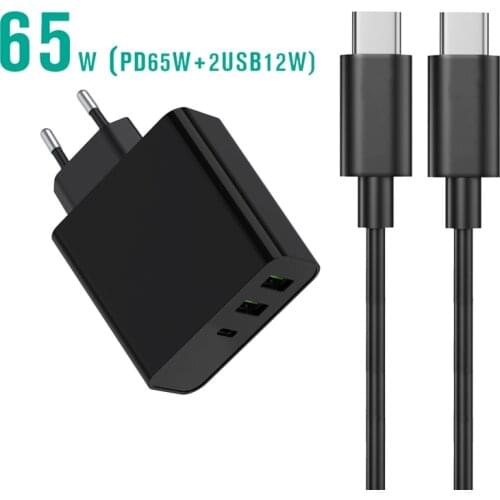 65W TYPE-C USB-C Power Adapter PD60W 45W QC3.0 Charger for Macbook Huawei Samsung USB-C Laptop Mobile Phone Charger