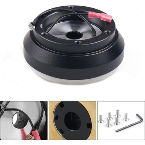 Steering Wheel Hub Adapter Thin Version Fit Black 6 Hole Auto Steering Wheel Connector for Toyota