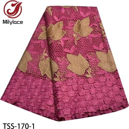 African Lace Fabric 2020 High Quality Swiss Voile Lace Cotton African Lace Fabric with Stones for Party Dress TSS-170