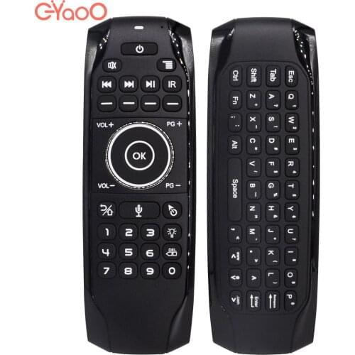 G7V PRO Backlit Gyroscope with English KeyBoard Wireless Air Mouse 2.4G Smart Voice Remote Control G7