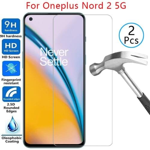 Case for oneplus nord 2 5g cover screen protector tempered glass on one plus nord2 6.43 protective phone coque bag oneplusnord2
