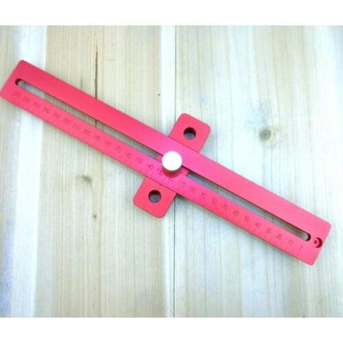 Woodworking square,Aluminum Alloy crossed ruler woodworking T type Scriber,Measuring tools