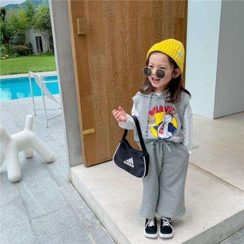 Girls Clothing Suits Sweatshirts +Pants + Vest 2021 Spring Autumn Kids Teenagers Outwear Kids Cotton Tracksuit Sport Suits