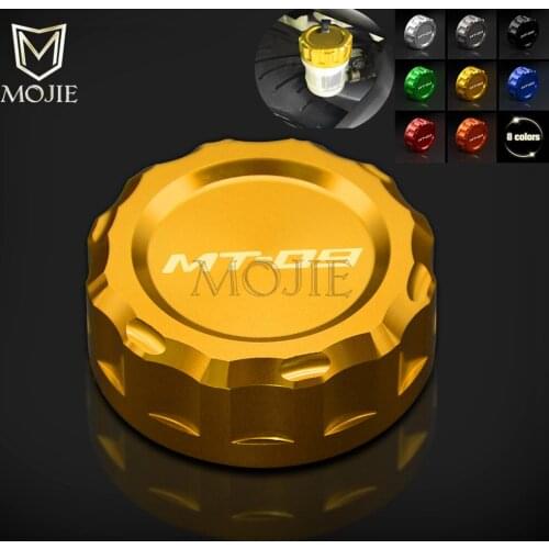 For Yamaha MT-09 MT09 MT 09 FZ-09 FZ09 FZ 09 2013-2014 CNC Aluminum Rear Motorcycle Brake Fluid Fuel Reservoir Tank Cap Cover