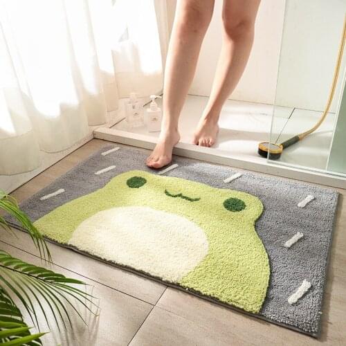 Eovna Home Bath Mat Non-slip Bathroom Entrance Mat Soft Non-Slip Absorbent Doormat Living Room Toilet Floor Rug Decor