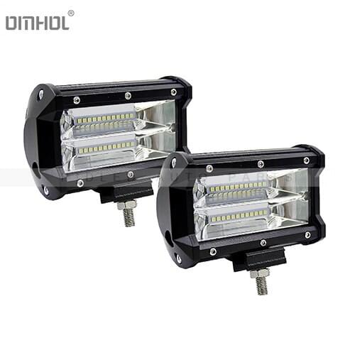 1 Pair 5 Inch 72W Double Rows LED Light Bar LED Work Light Off-road Light Bar For Universal Use