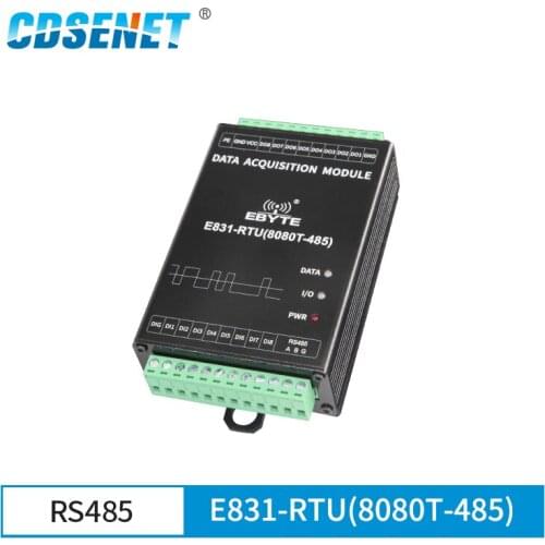 E831-RTU(8080T-485) Modbus IO Controller 8 Channel Digital data Input Relay Output Wireless IoT Modem