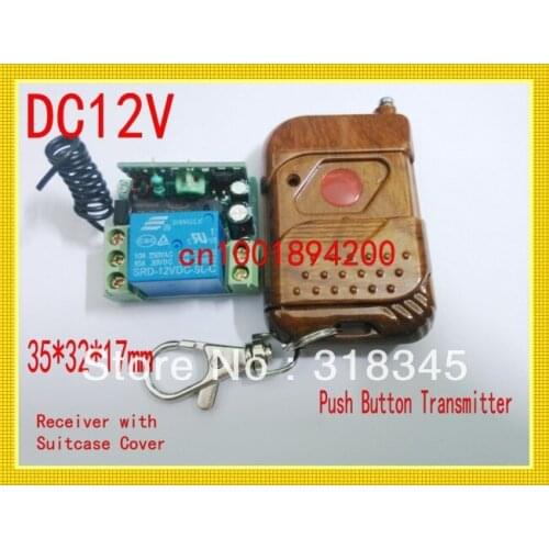 Electric Control Lock wireless system12V1CH1Button transmitter &receiver Minisize 1button Non-Latched 315/433MHZ 50Set/Lot
