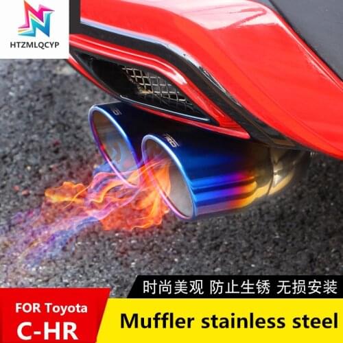 Muffler stainless steel FOR Toyota C-HR 2018-2020 Stainless steel exhaust pipe Exhaust Systems decoration