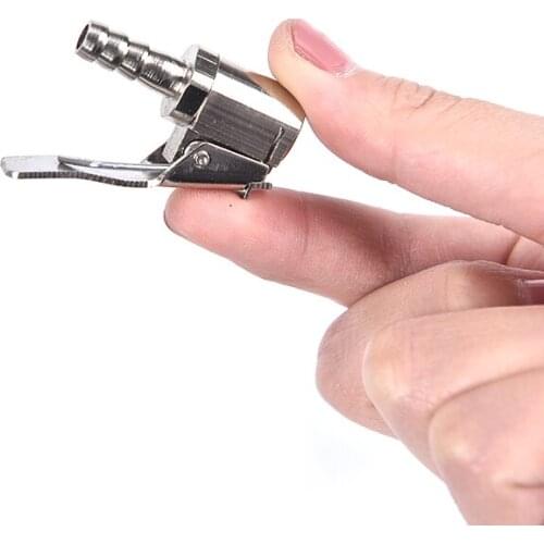 Hot sale 1pcs 6mm Auto Air Pump Chuck Clip Car Truck Tyre Tire Inflator Valve Connector Car Clamp Tire Repair Tools